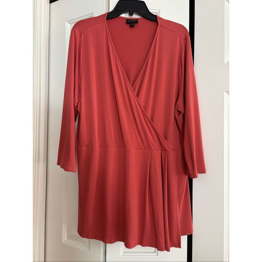 J. Jill Wrap Style Tunic Top with Gentle Pleating